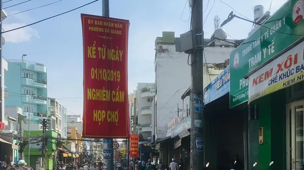 Quận 1: Dẹp chợ tự phát trên đường Cô Giang