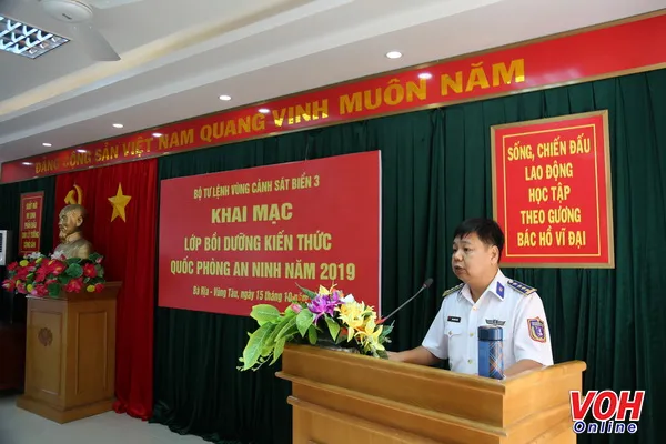 Vùng Cảnh sát biển 3 bồi dưỡng kiến thức Quốc phòng và An ninh năm 2019