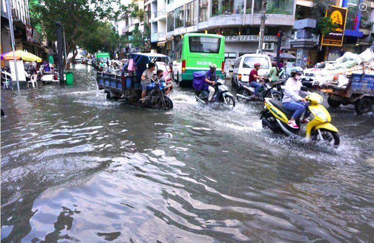 TPHCM: Triều cường đạt đỉnh, trên báo động 3 từ 0,1-0,3m vào đầu tuần sau