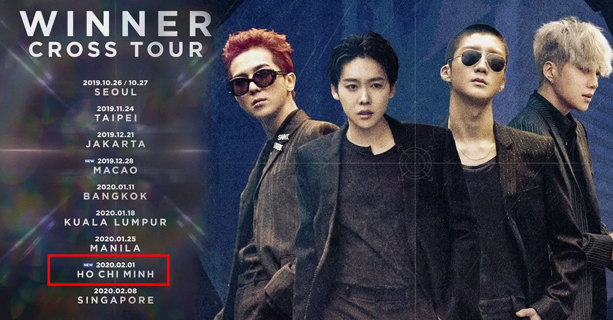 WINNER – nhóm nhạc nam nhà YG xác nhận tổ chức concert tại Việt Nam khiến fan Kpop ‘náo loạn’