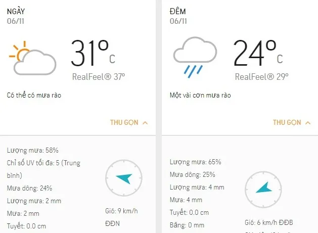 Dự báo thời tiết TPHCM hôm nay 6/11: Sáng và tối có mưa rào, chiều hửng nắng