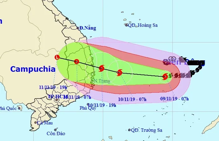 Đêm nay 9/11 : Bão số 6 đến gần bờ, sóng biển miền Trung có thể cao từ 4-6m