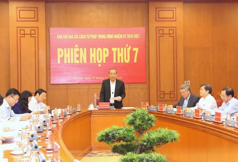 Ban Chỉ đạo Cải cách tư pháp Trung ương cho ý kiến về 4 đề án cải cách tư pháp
