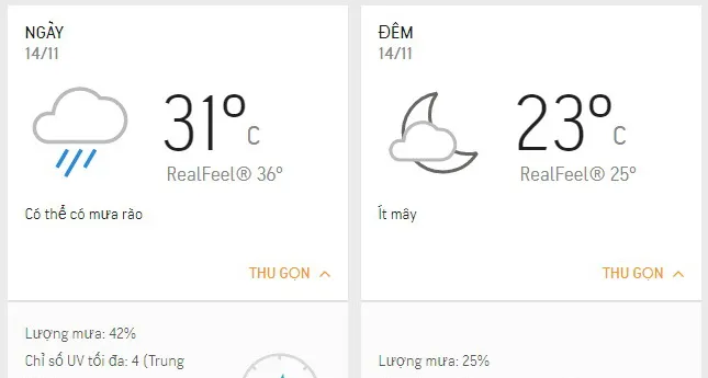 Dự báo thời tiết TPHCM hôm nay 14/11: Nhiệt độ cao nhất 31 độ C