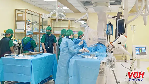 Thực hiện thủ thuật nút động mạch gan cho bệnh nhân vỡ gan độ IV