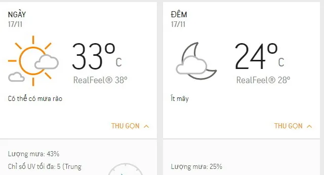 Dự báo thời tiết TPHCM hôm nay 17/11: Trưa có mưa rào