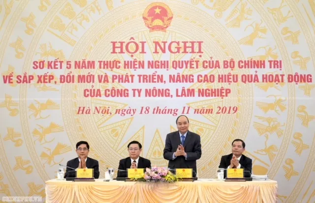 Thủ tướng chủ trì hội nghị sơ kết 5 năm thực hiện nghị quyết về các công ty nông lâm nghiệp