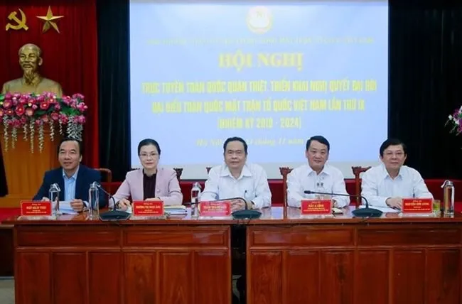 Hội nghị trực tuyến quán triệt Nghị quyết Đại hội MTTQ Việt Nam lần thứ IX, nhiệm kỳ 2019 - 2024