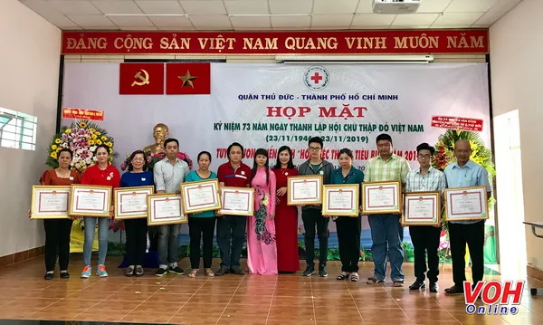 Hội chữ thập đỏ quận Thủ Đức tuyên dương điển hình “Hoa việc thiện” năm 2019