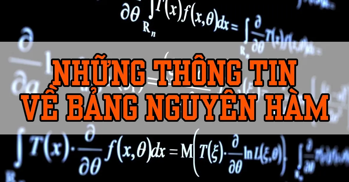 Tất tần tật thông tin mà bạn cần biết về bảng nguyên hàm