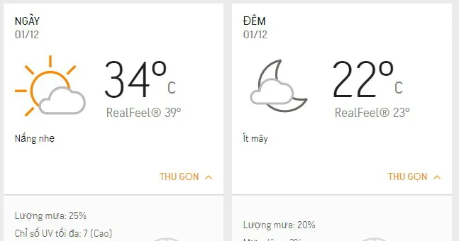 Dự báo thời tiết TPHCM hôm nay 1/12: nắng nóng, nhiệt độ cao nhất 34 độ C