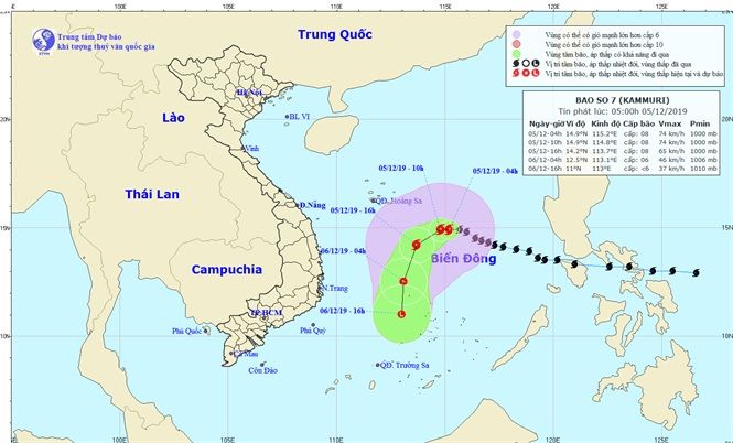 Bão số 7 khiến sóng biển cao từ 8 – 10 m