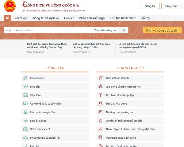 Hơn 7.000 tài khoản đăng ký trên Cổng Dịch vụ công quốc gia
