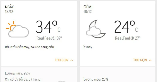 Dự báo thời tiết TPHCM hôm nay 18/12: buổi sáng nhiều mây, chiều tăng nhiệt 