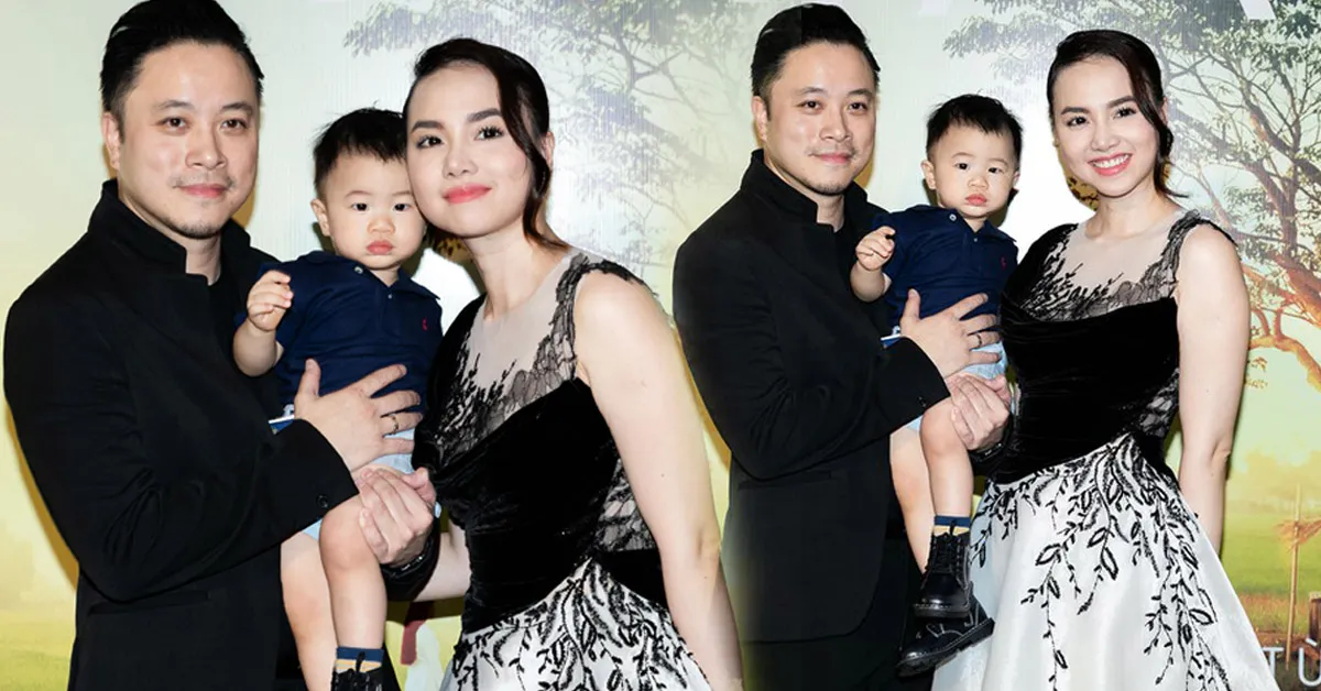 Thường xuyên khoe con nhưng đây là lần đầu Đinh Ngọc Diệp và Victor Vũ đưa quý tử lên thảm đỏ