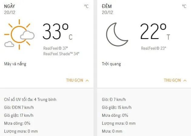 Dự báo thời tiết TPHCM hôm nay 20/12: Trời nắng, có lúc nhiều mây