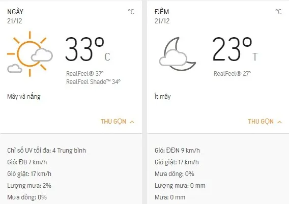 Dự báo thời tiết TPHCM hôm nay 21/12: Trời nắng nhẹ