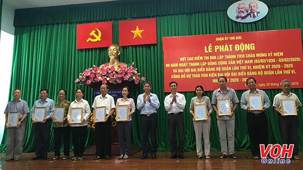 Thủ Đức phát động thi đua chào mừng 90 năm thành lập Đảng và Đại hội Đảng bộ Quận lần thứ 6