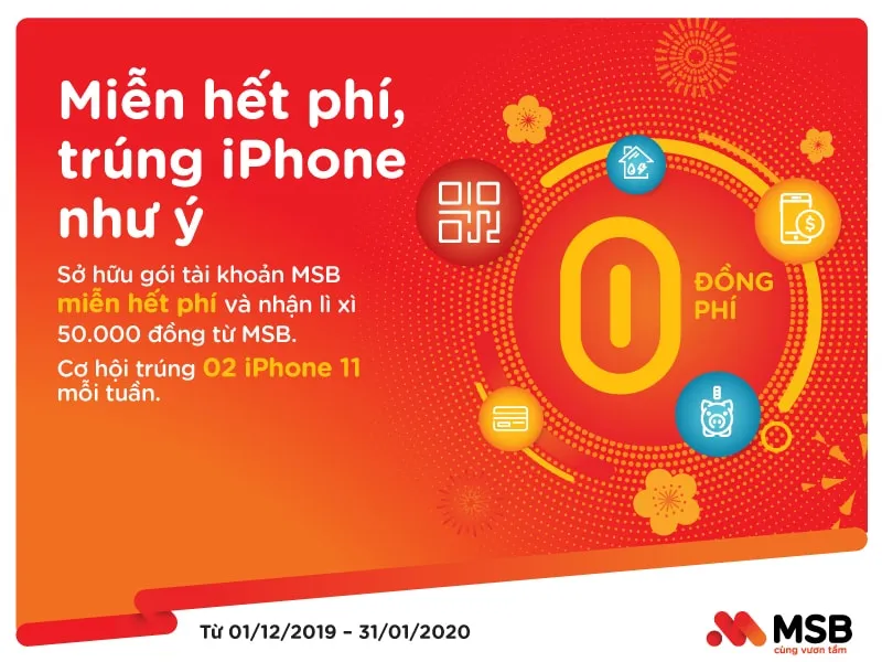 Nhận nhiều ưu đãi khi mở tài khoản tại MSB