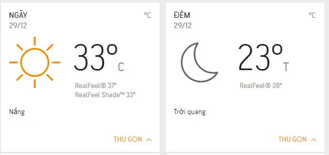 Dự báo thời tiết TPHCM hôm nay 29/12: Ngày nắng, nhiệt độ cao nhất 33 độ C 