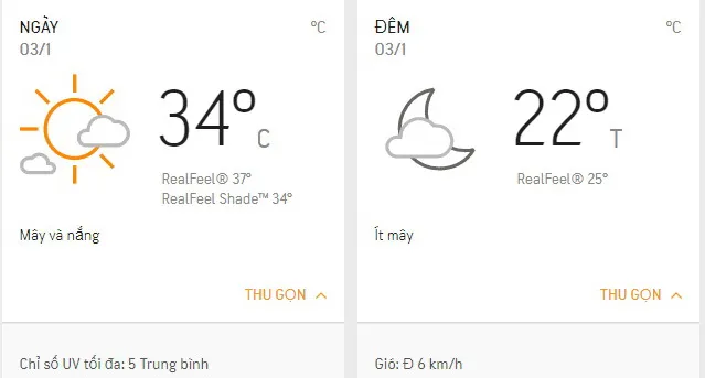 Dự báo thời tiết TPHCM hôm nay 3/1: trời nhiều mây, nhiệt độ cao nhất 34 độ C