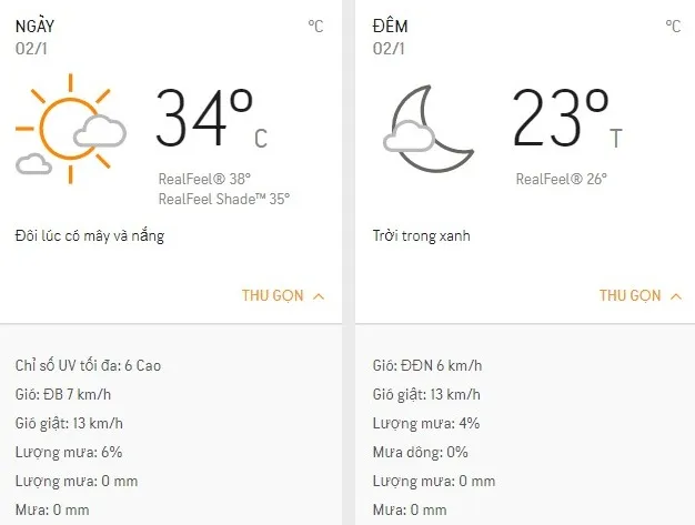 Dự báo thời tiết TPHCM hôm nay 2/1: Trời nắng, chỉ số UV cao