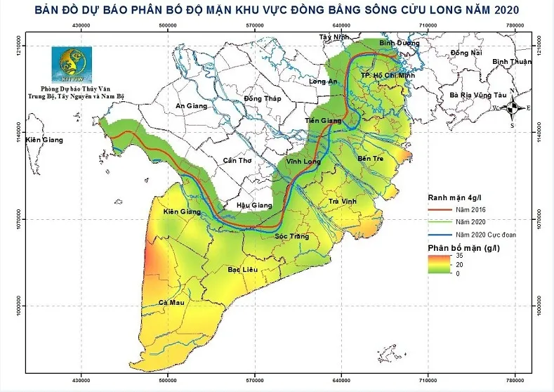 Tháng 1 – 2/2020: Tình trạng xâm nhập mặn ở ĐBSCL gay gắt hơn