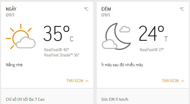 Dự báo thời tiết TPHCM hôm nay 9/1: Trời nắng, nhiệt độ lên đến 35 độ C lúc 13 giờ