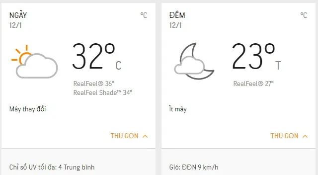 Dự báo thời tiết TPHCM hôm nay 12/1: Trời dịu mát, nhiệt độ cao nhất 32 độ C