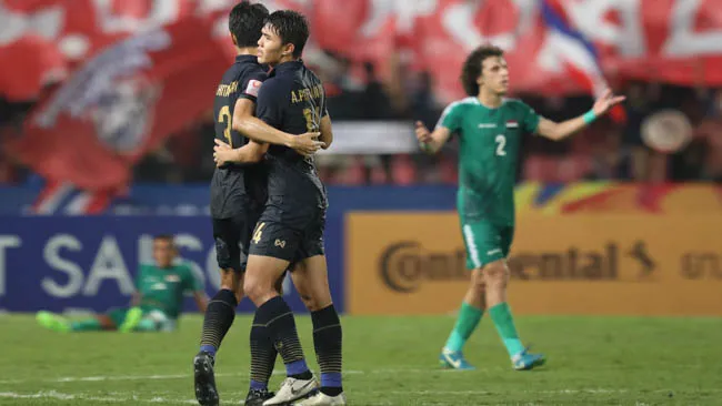 U23 Thái Lan vỡ oà cảm xúc khi giành vé vào tứ kết VCK U23 châu Á 2020