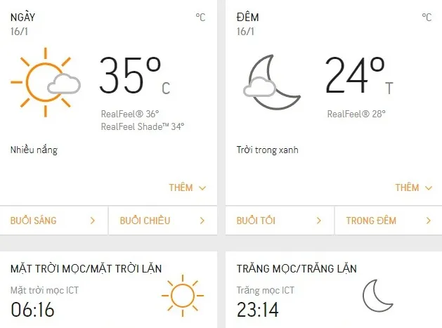 Dự báo thời tiết TPHCM hôm nay 16/1: Sài Gòn nắng nóng 35 độ C