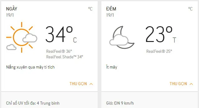 Dự báo thời tiết TPHCM hôm nay 19/1: Có mây từng đợt, nắng nhẹ - lượng UV an toàn
