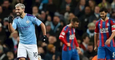 Sergio Aguero cán mốc ấn tượng sau trận hòa Crystal Palace