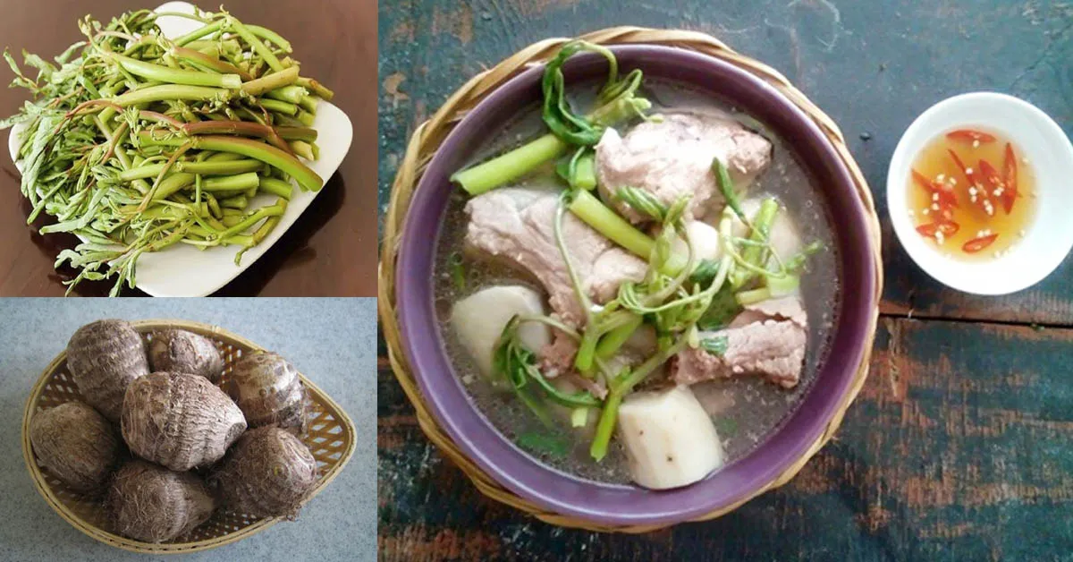 Cách nấu canh khoai sọ với rau nhút vừa ngon vừa bổ