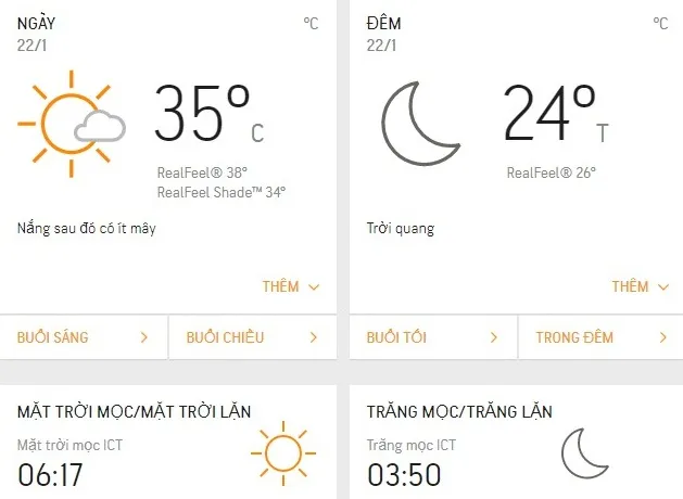 Dự báo thời tiết TPHCM hôm nay 22/1: Sài Gòn nắng nóng 35 độ C