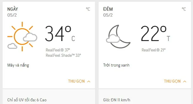 Dự báo thời tiết TPHCM hôm nay 5/2: Nhiệt độ cao nhất 34 độ C