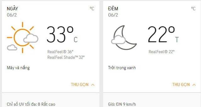 Dự báo thời tiết TPHCM hôm nay 6/2: Ngày nắng, lượng UV ở mức 8 lúc giữa trưa