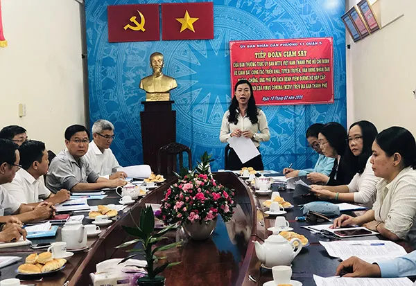 Giám sát công tác phòng chống dịch tại phường 11, Quận 5