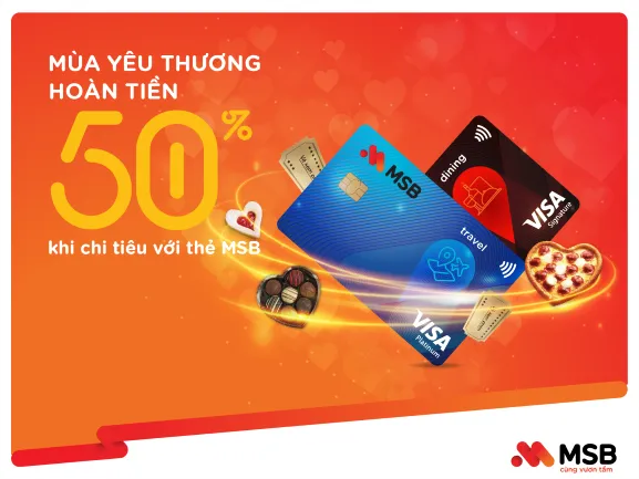Đón mùa yêu thương được ưu đãi hoàn tiền 50%