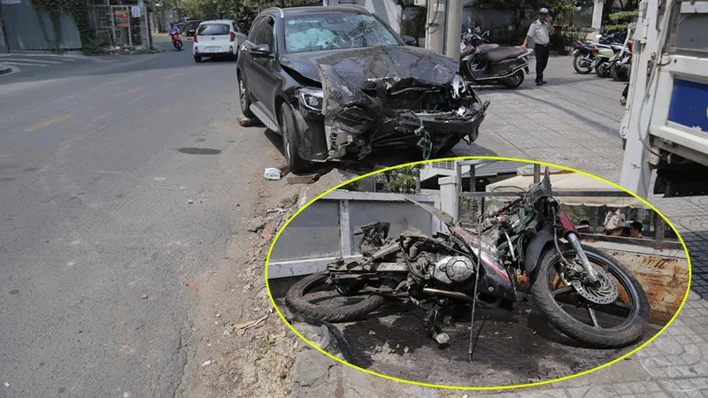 Bắt tạm giam tài xế Mercedes tông GrabBike và nữ tiếp viên hàng không