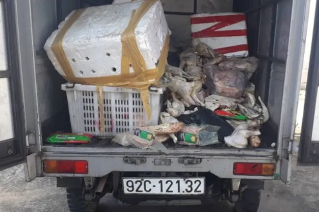 Bắt quả tang vụ đổ thực phẩm thối rữa ra môi trường