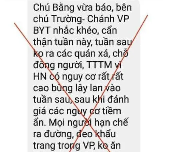 Cảnh báo giả về dịch Covid-19 khiến nhiều người hoang mang