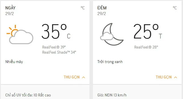 Dự báo thời tiết TPHCM hôm nay 29/2: Trời nắng, buổi trưa và chiều có mây nhưng vẫn khô và nóng