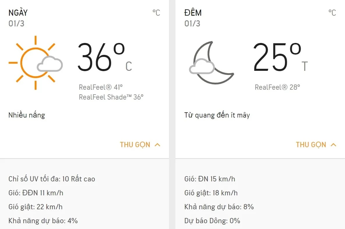 Dự báo thời tiết TPHCM hôm nay 1/3: Trời nắng gắt, nhiệt độ ngoài trời có thể tới 40-41 độ C