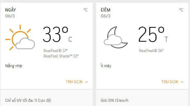 Dự báo thời tiết TPHCM hôm nay 6/3: Lượng tia UV cao nhất ở mức 11 lúc 12 giờ trưa
