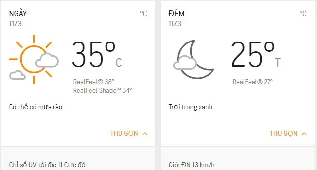 Dự báo thời tiết TPHCM hôm nay 11/3: sáng có mưa, chiều nắng nhẹ