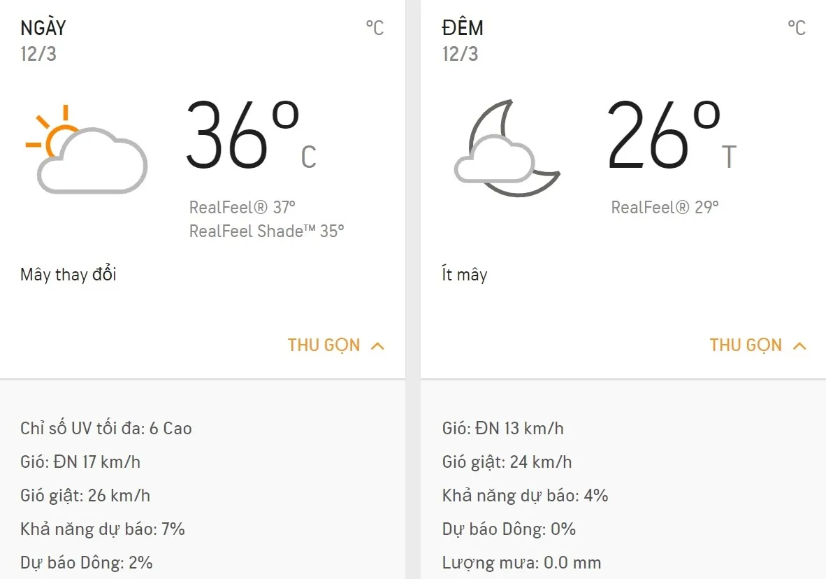 Dự báo thời tiết TPHCM hôm nay 12/3: Trời nắng, nhiều mây