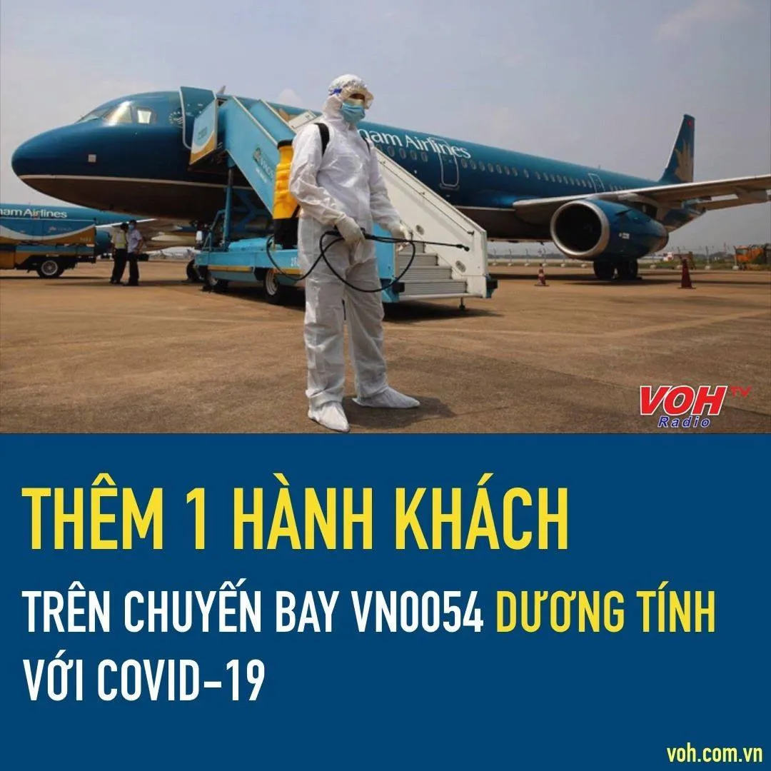 Thêm 1 hành khách trên chuyến bay VN0054 dương tính với Covid-19