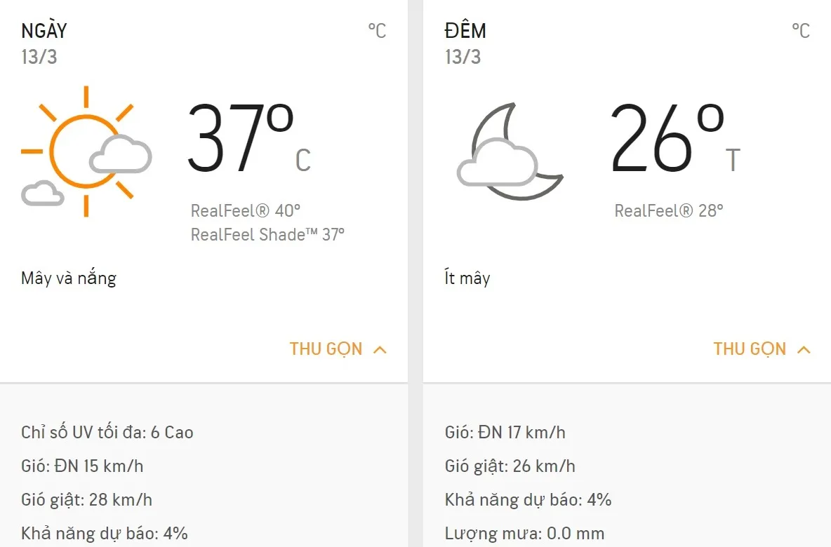 Dự báo thời tiết TPHCM hôm nay 13/3: Trời nắng nóng, nhiệt độ có thể tới 37 độ C