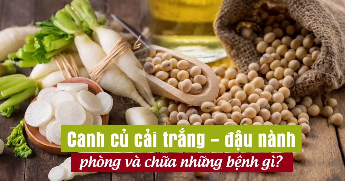 Canh củ cải trắng đậu tương, tôm: Món ăn tốt cho sức khỏe